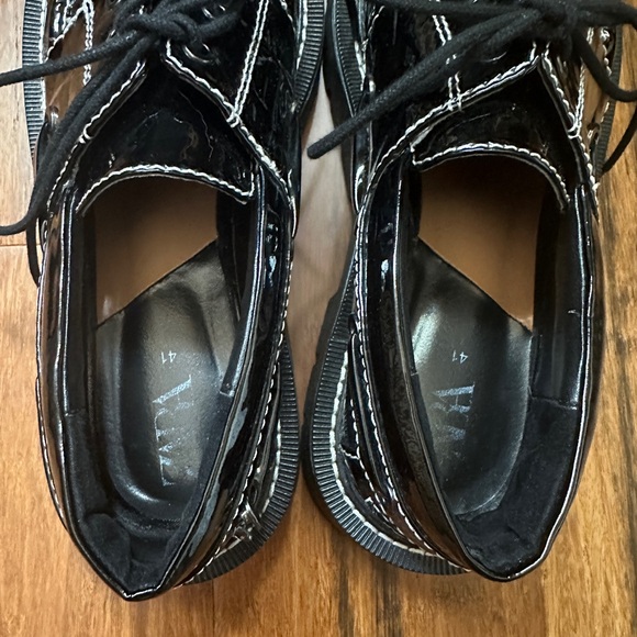 Zara Topstitch Patent Boat Shoes - Picture 5 of 8